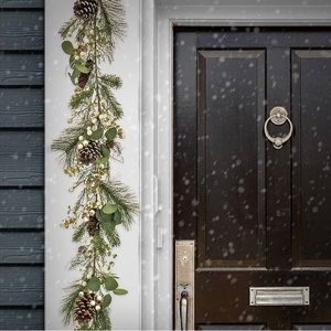 HGTV Home Collection Unlit Artificial Christmas Garland, Mixed Branch Tips, 6 Ft